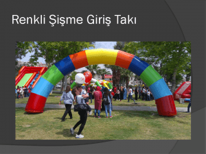 İzmir Organizasyon Renkli Şişme Giriş Takı