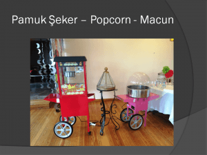 Pamuk Şeker Standı Kiralama Macuncu Kiralama İzmir
