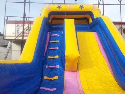 Pembe Şişme Kaydırak Kiralama