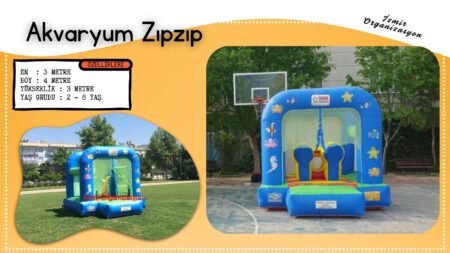 Akvaryum Zıpzıp Kaydırak Şişme Oyuncak Kiralama İzmir Organizasyon