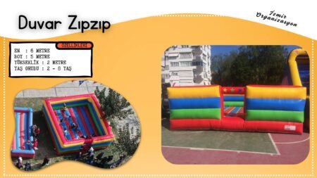 Duvarlı Zıpzıp Kiralama Kaydırak Şişme Oyuncak Kiralama İzmir Organizasyon