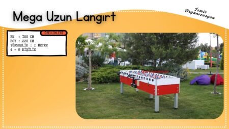 Mega Uzun Masa Langırtı Kiralama Şişme Oyun Parkuru Şişme Oyuncak Kiralama İzmir Organizasyon