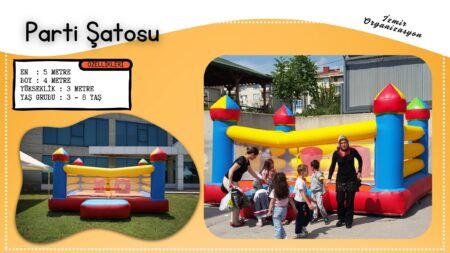 Parti Şatosu Şişme Oyun Parkuru Şişme Oyuncak Kiralama İzmir Organizasyon